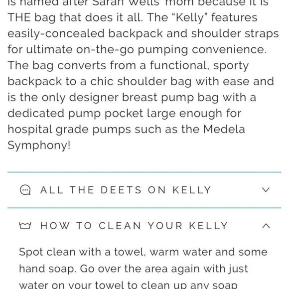 Sarah Wells Nursing/Pumping Kelly Backpack & Cold Gold Cooler, Aquarelle - Picture 4 of 10